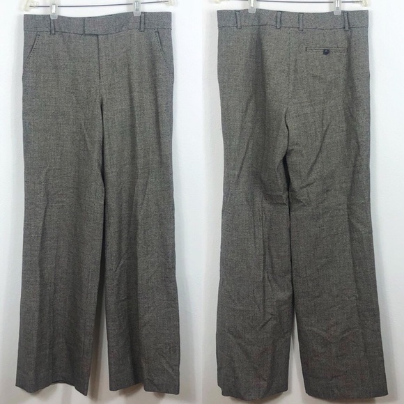 Rebecca Taylor Pants - Rebecca Taylor Printed Wool Blend Lined Wide Leg Trouser Dress Pants